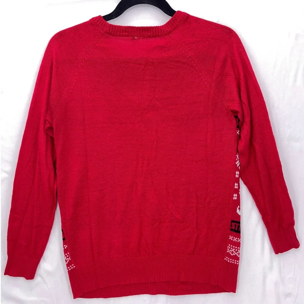 Star Wars Red R2-D2 Holiday Ugly Christmas Sweater Small Raglan Crew Neck